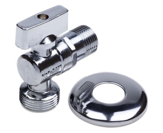 Шаровой кран AQUALINK угловой, с удлиненной резьбой 1/2 нар-3/4 нар Cr B 3970 – изображение 12