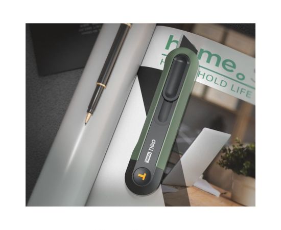 Технический нож DELI home series green ht4008l Т-образное лезвие, эксклюзивный дизайн, софттач пластик, безопасная конструкция, подарочная упаковка 112884 – изображение 6