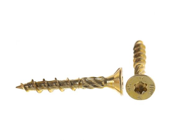 Шуруп Rusconnect CS 06045 с/нарез. д/дерева, потай, 6х45, 200 шт. Желтый цинк 310604 – изображение 3