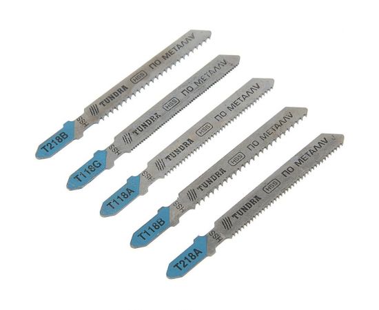 Набор пилок HSS по металлу (5 шт; 50х75 мм) для лобзика ТУНДРА 1119731 – изображение 3