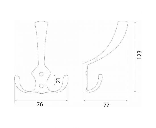 Крючок Trodos 04.15.02 Триумф, хром 302043 – изображение 3