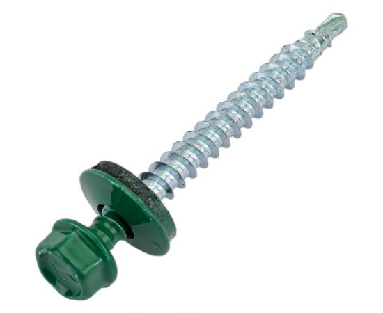 Кровельный саморез Невский Крепеж ral 6002 лиственно-зеленый, св., 4,8x51 мм, 20 шт. пакет нк 931415 – изображение 5