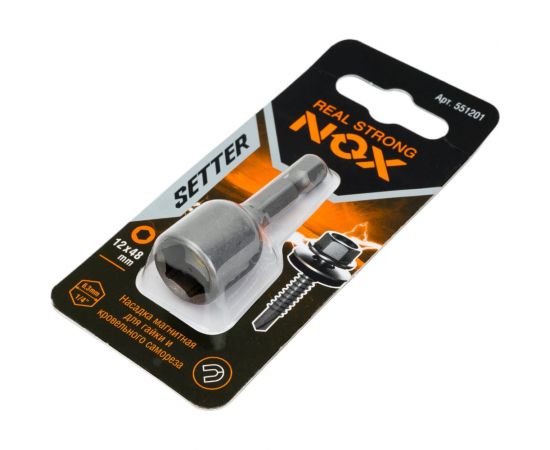Ключ-насадка магнитная NUT SETTER 12x48 мм, карта NOX 551201 – изображение 3