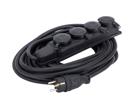 Удлинитель с колодкой Партнер-электро MultiSeason 4гнезда, с заземлением, КГт 3x2,5 16А 10м IP44 ZS119C-410BL – изображение 6