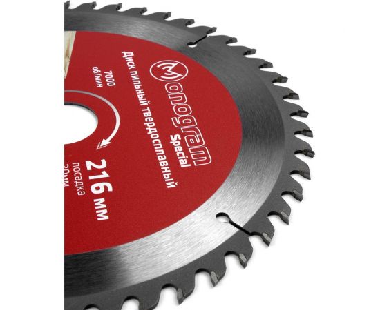 Диск пильный твердосплавный Special (216х30 мм; 48 зубов) MONOGRAM 086-914 – изображение 3