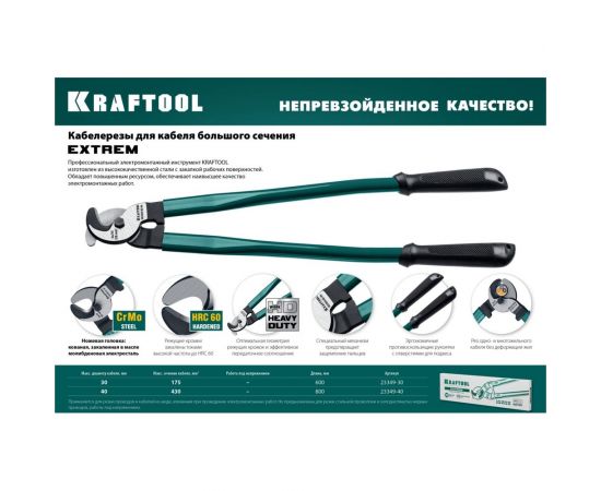 Кабелерез KRAFTOOL Extrem KL-40 23349-40 – изображение 2
