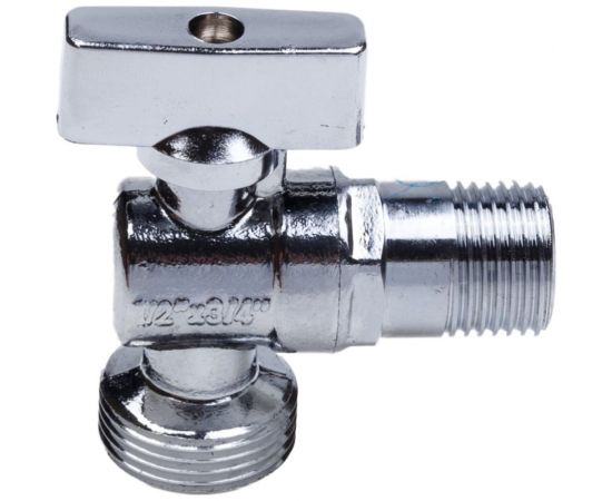 Шаровой кран AQUALINK угловой, с удлиненной резьбой 1/2 нар-3/4 нар Cr B 3970 – изображение 11