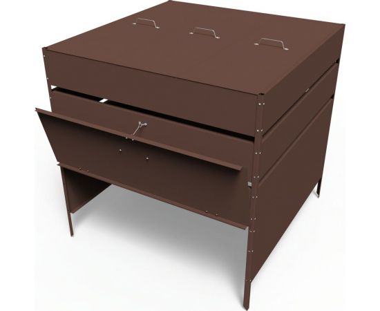 Оцинкованный компостер Благо цветной, Ral 8017, 100x100x100 см 105714 – изображение 3