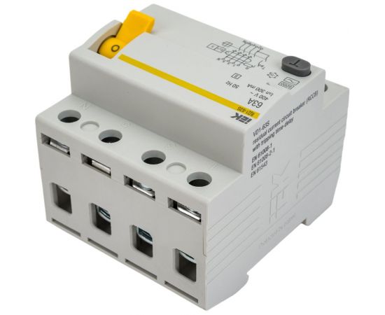 Устройство защитного отключения IEK ВД1-63S УЗО, 4Р, 63А, 300мА MDV12-4-063-300 – изображение 3