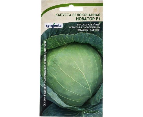 Семена САДОВИТА Капуста Новатор белокочанная F1 10 семечек 00132353 – изображение 3