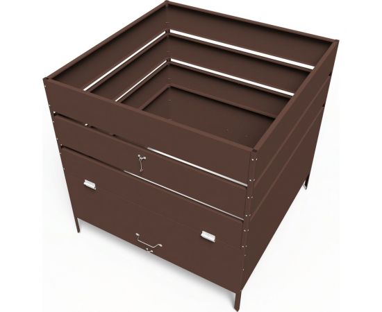 Оцинкованный компостер Благо цветной, Ral 8017, 100x100x100 см 105714 – изображение 2