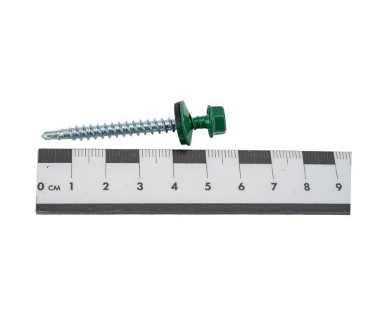 Кровельный саморез Невский Крепеж ral 6002 лиственно-зеленый, св., 4,8x51 мм, 20 шт. пакет нк 931415 – изображение 2