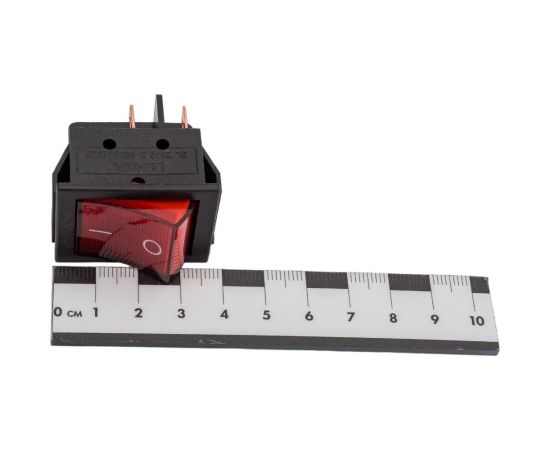 Клавиша Nord-Yada 250V 30А (мощная) красная с подсветкой (4контакта) ON-OFF (2шт в упаковке) 905462 – изображение 2