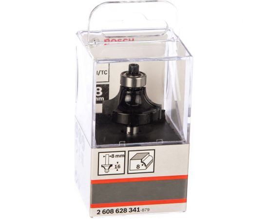 Фреза кромочная калевочная (R 8 мм; хвостовик 8 мм) по дереву Bosch 2608628341 – изображение 2