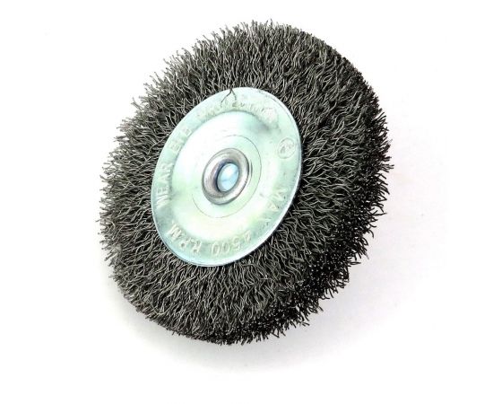Щетка для дрели дисковая 75x10 мм, с хв-м 6 мм, гофрированная нержавеющая сталь 0.30 мм 13-173 EuroBrush EB-D75SS – изображение 2