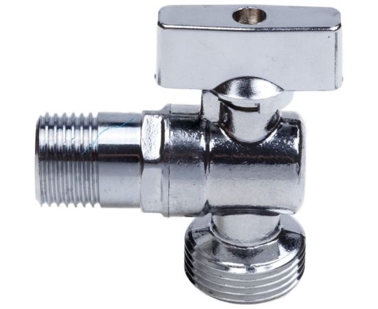 Шаровой кран AQUALINK угловой, с удлиненной резьбой 1/2 нар-3/4 нар Cr B 3970 – изображение 7