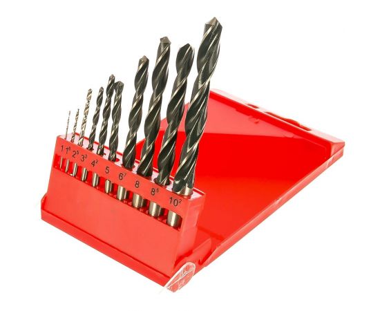 Набор сверл под резьбу по металлу, 10 шт. Туламаш 72662 