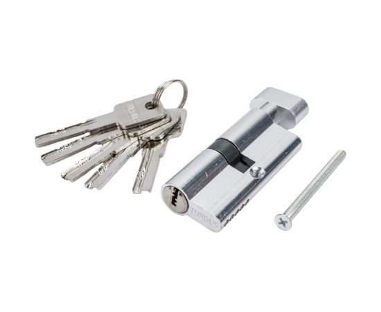 Цилиндр PALIDORE алюмин. А 70 PC (ключ/завертка, хром бл.) TURDUS 98760952 