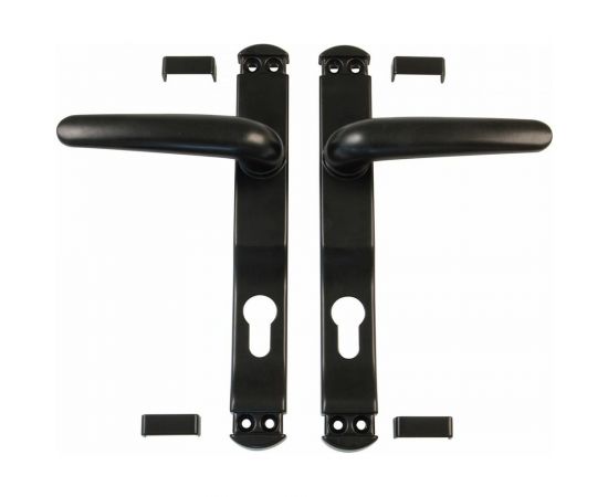 Дверная ручка под врезной замок Amig алюминий, черная 1500-85 