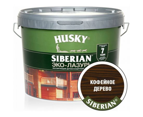 Эко-лазурь HUSKY кофейное дерево 9 л 25222 