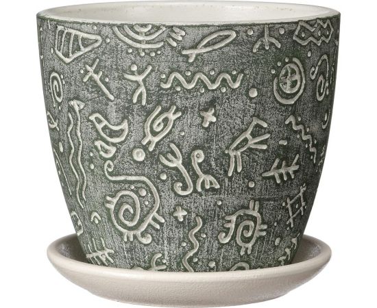 Горшок ООО КОМПОЗИТ Знаки светло-серый бутон №2. КБ-Б2-260-46 