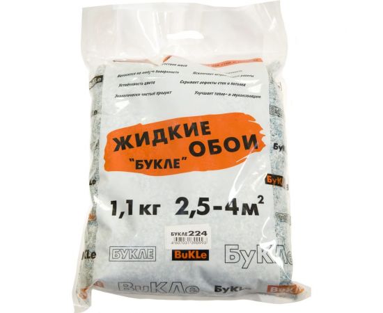 Жидкие обои КАСАВАГА, бело-бирюзовый с серым Букле 224 – изображение 3