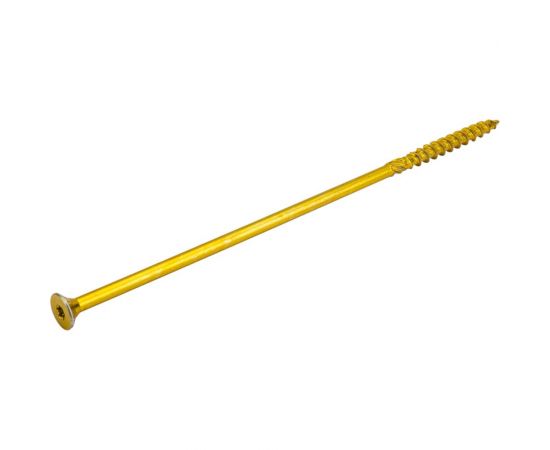 Самонарезающие шурупы для дерева BOHRER потайной, 10x300 желтый цинк DSH-10/300 – изображение 6