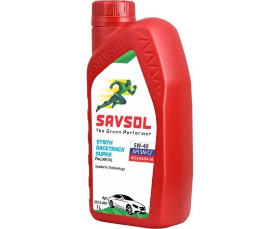 Моторное масло SAVSOL SSS синтетическое, 5W-40, ACEA A3/B4-16, API SN/CF, 1 л SS05-001 – изображение 3