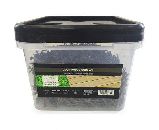 Саморезы для монтажа террас и фасадов Camo Deck Wood Screws 55x4,5 mm, C4, T20 1750 шт., с антикоррозийным покрытием, арт. 551750C4 – изображение 5