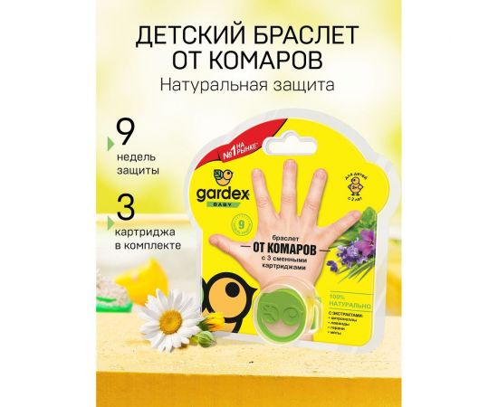 Браслет от комаров с 2 сменными картриджами Gardex Baby 0147/3 – изображение 8