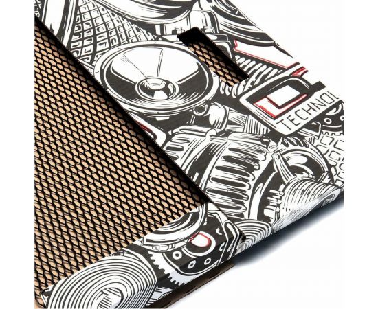 Облицовка радиатора Dreamcar 40x100 см, алюминий, ячейка 10x5 мм, черная DC-000-0002054 – изображение 3