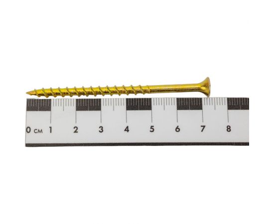 Саморез крепежная техника желтый, 4,2x76 к, вес 1 кг 420466 ВЕС – изображение 2