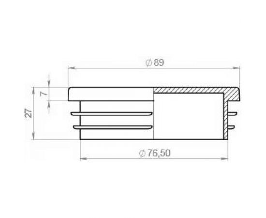 Заглушка ЭЛИМЕТ (диаметр 89 мм; 10 шт) БП-00001801 – изображение 4