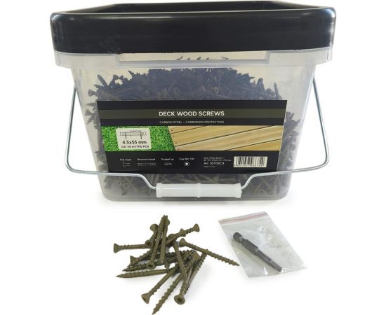 Саморезы для монтажа террас и фасадов Camo Deck Wood Screws 55x4,5 mm, C4, T20 1750 шт., с антикоррозийным покрытием, арт. 551750C4 – изображение 2