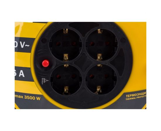 Катушка с термозащитой IEK ""Industrial"" УК10 4 места, 2Р+PЕ, 10м, 3х1,5 мм2 WKP15-16-04-10 – изображение 3