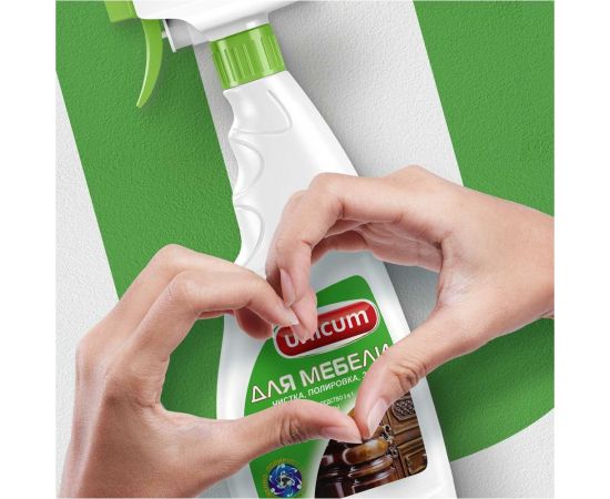 Средство для полировки и ухода за мебелью UNICUM 3 в 1, 0.5 л 300308/6 – изображение 3
