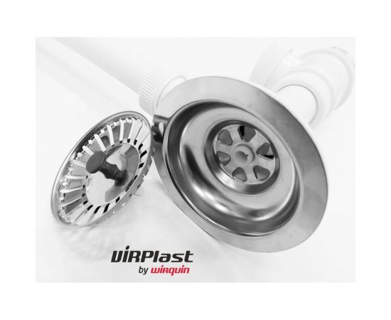 Сифон для кухонной мойки 3 1/2 Viprlast by Wirquin с круглым переливом 30987137 – изображение 4