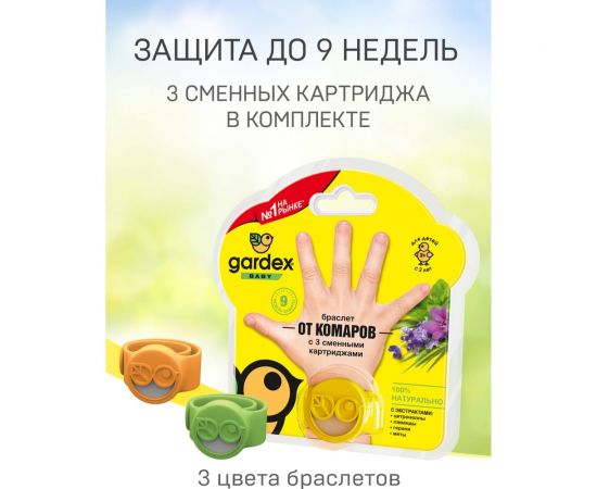 Браслет от комаров с 2 сменными картриджами Gardex Baby 0147/3 – изображение 3