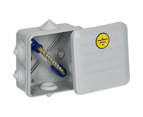 Коробка IEK КУП КМ41361 100x100x50мм ip44 6 вв. (7035) UKO21-100-100-050-K41-55U 