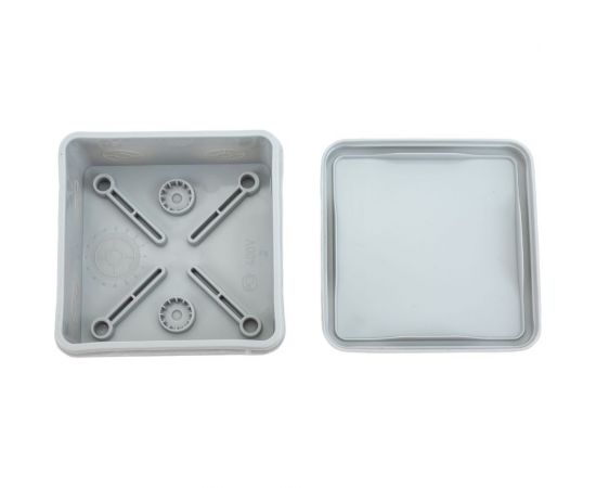 Распаячная коробка IEK км42435 о/п 80x80x40мм ip67 8 вв. серая UKO21-080-080-040-K41-66 
