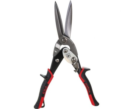 Ножницы по металлу MATRIX, удлиненные, 290 мм, прямой рез, CrMo, 2-комп. обрезиненные рукоятки PRO 78328 