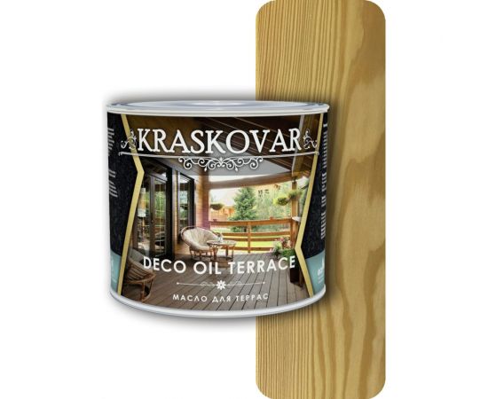 Масло для террас Kraskovar Deco Oil Terrace Бесцветный 2,2 л 1145 