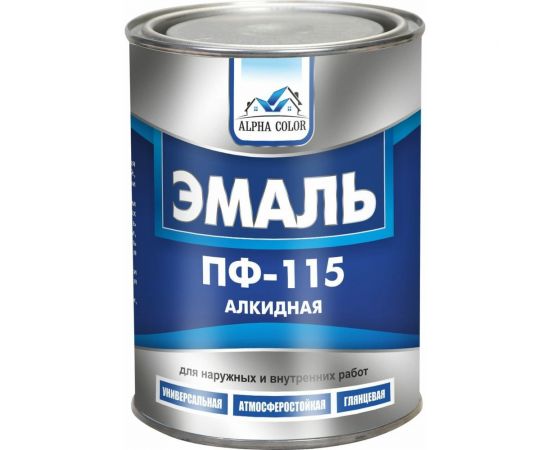 Эмаль Царицынские краски Alpha Color ПФ 115, синяя, 0.8 кг 35428 