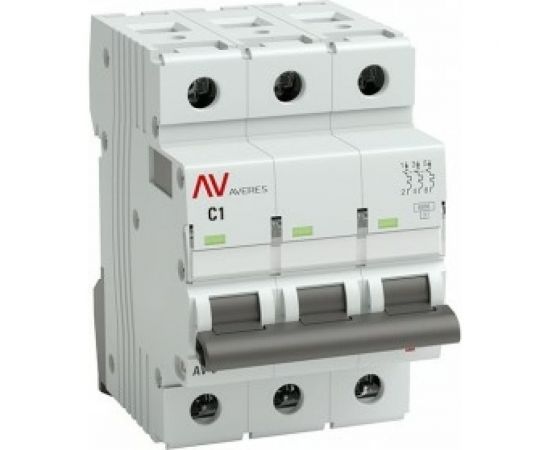 Автоматический выключатель EKF AV-6 3P 1A C 6kA AVERES SQmcb6-3-01C-av 