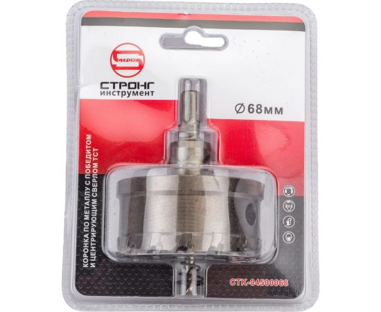 Коронка твердосплавная по металлу с победитом 68 мм Strong СTК-04500068 