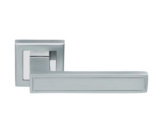 Ручка дверная Rucetti RAP 23-S SC/CP, цвет - матовый хром/хром 9013301 