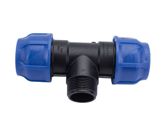 Компрессионный переходной тройник VALFEX ПНД, с наружной резьбой, 40-1 1/4""-40 1210024011440 