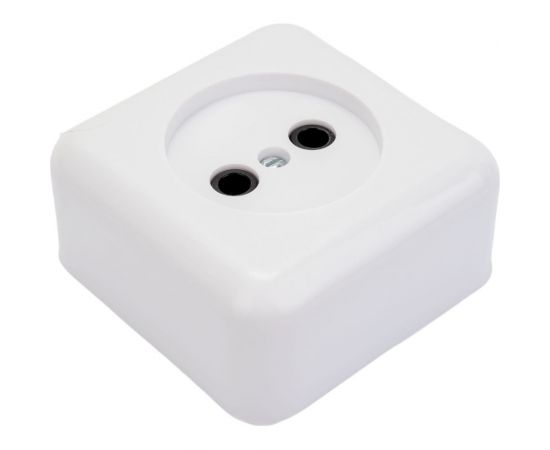 Розетка ООО Ливны-Электро РА 10-007 квадратная, белая,пластик АБС РА 6725 – изображение 4