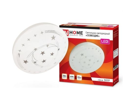 Светодиодный светильник IN HOME серии DECO 36Вт 230В 6500К 2340лм 350мм СОЗВЕЗДИЕ 4690612025018 – изображение 4