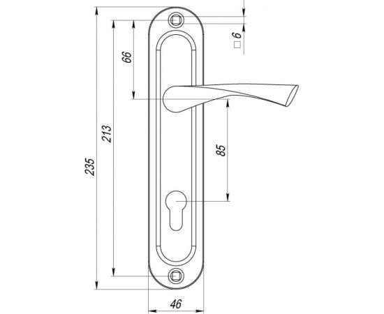 Ручка на планке PUNTO P90 8518 CRONA CP 41977 – изображение 3